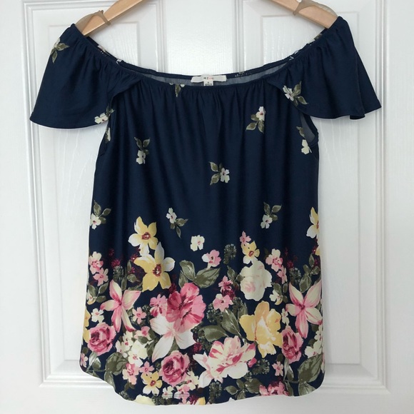 Tops - Floral Off The Shoulder Top